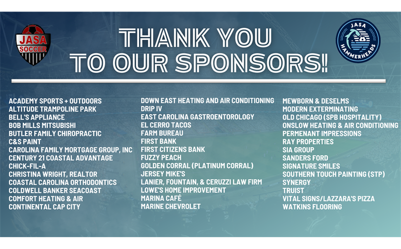 Thank you to our Sponsors!